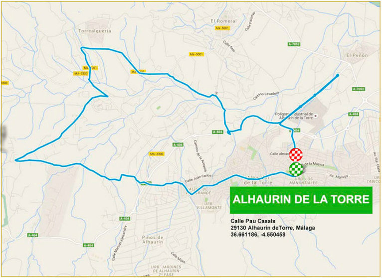 Recorrido Alhaurín Vuelta Ciclista Andalucía 2016