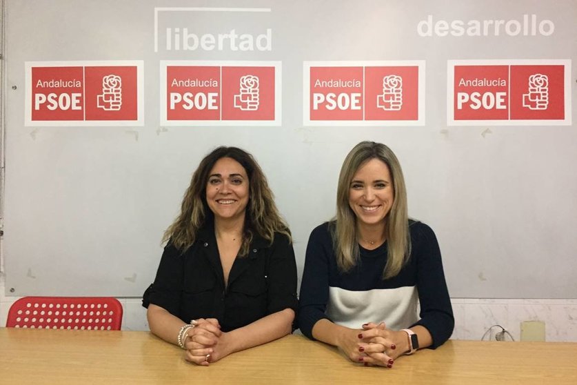 Micaela García y Patricia Alba en rueda de prensa, PSOE