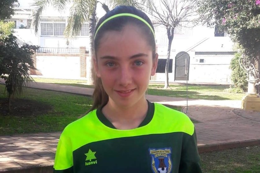 Alba Pérez, seleccionada con la Alevín Femenina Malagueña de fútbol