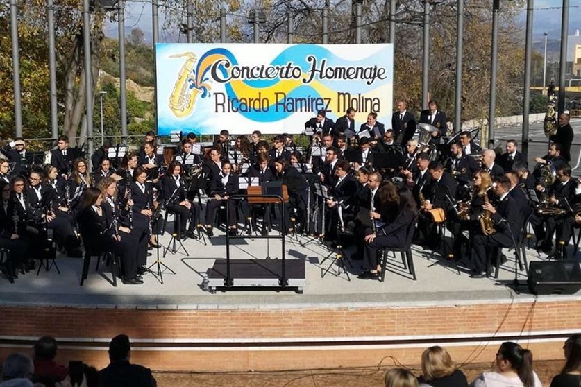 Homenaje de la Banda Municipal de Música al saxofonista Ricardo Ramírez. Foto A.D. El Ágora
