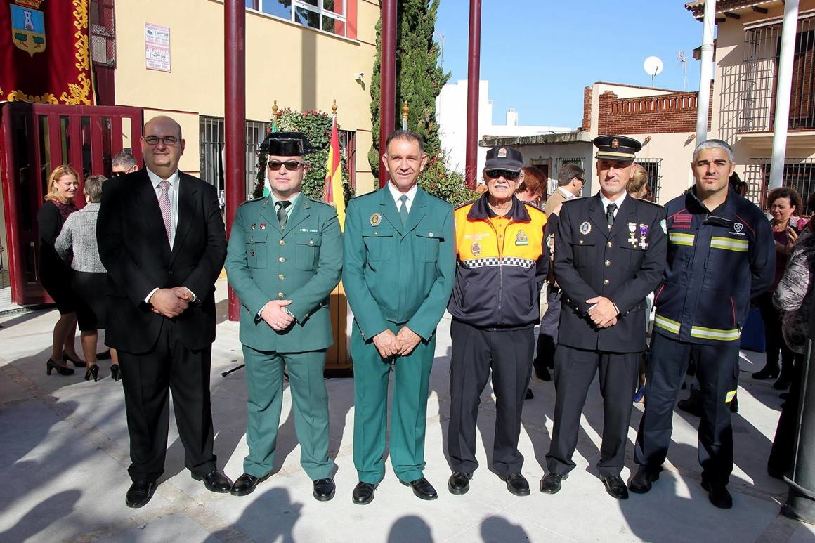 Actos día de Andalucía. Salvador Herrera, Guardia Civil, Protección Civil, Policía Local y Bomberos