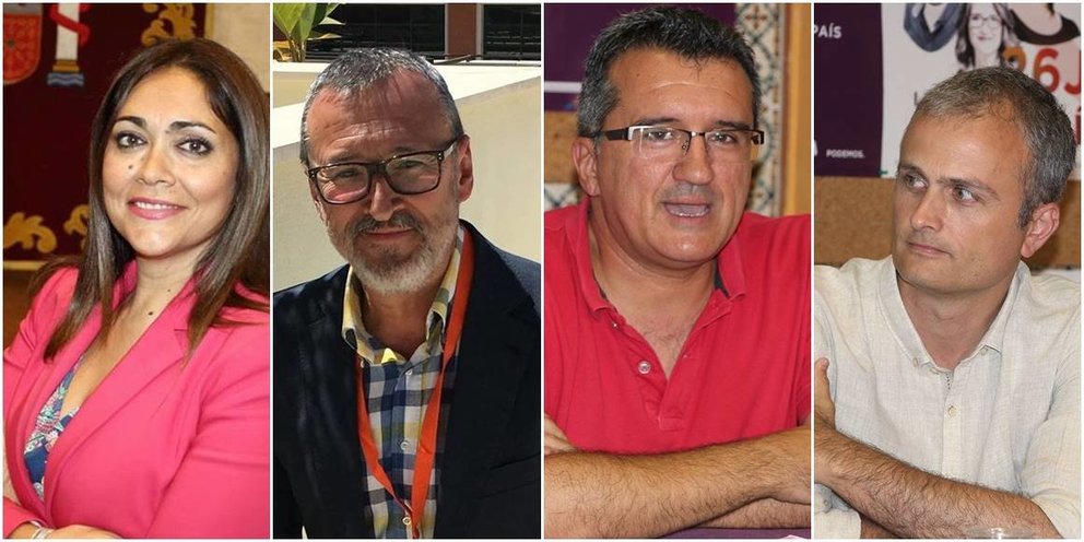 Micaela Garcia (PSOE), Antonio Lara (Ciudadanos), Javier Caravias (IU), Juan Manuel Mancebo (Alhaurín Despierta)